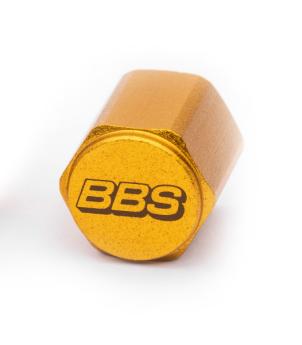 BBS Unlimited Ventilkappe - Aluminium - gold - Logo gelasert - 1 Stück